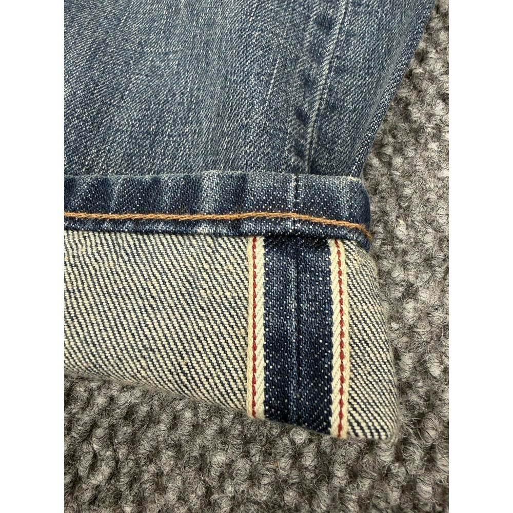 Outerknown SEA Selvedge Jeans Men's 33x34 Dark Blue Denim Organic Cotton - Picture 6 of 16